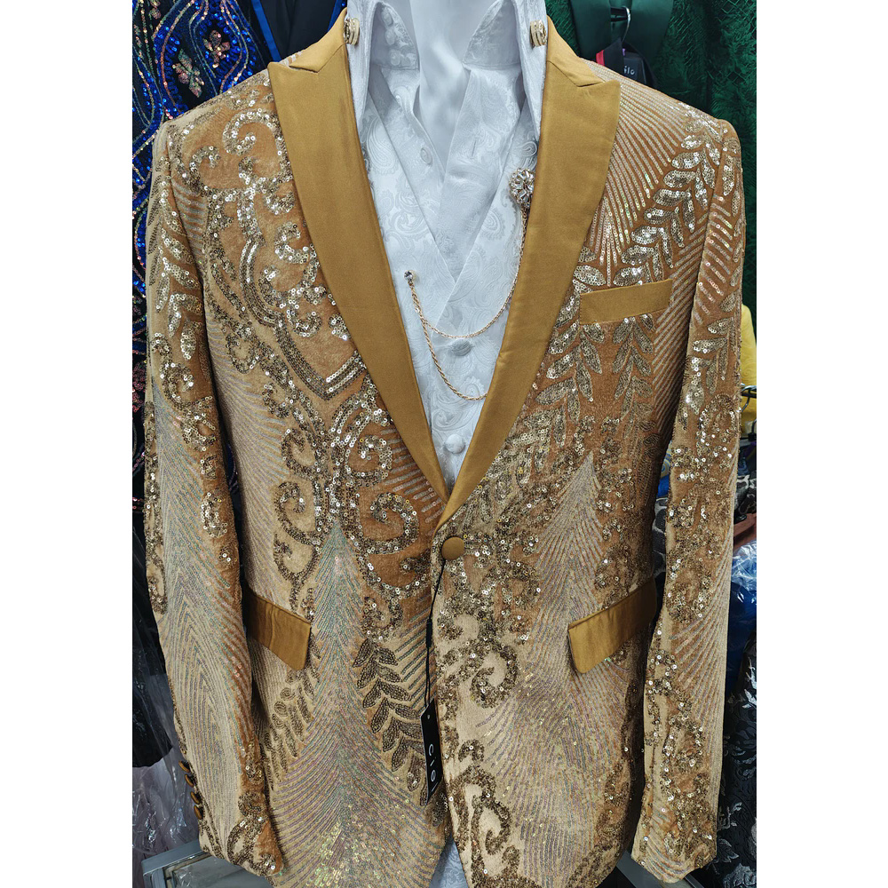 Men'S Formal Wear Attire - Exquisite Suits Men Sparkly Diamond Beaded