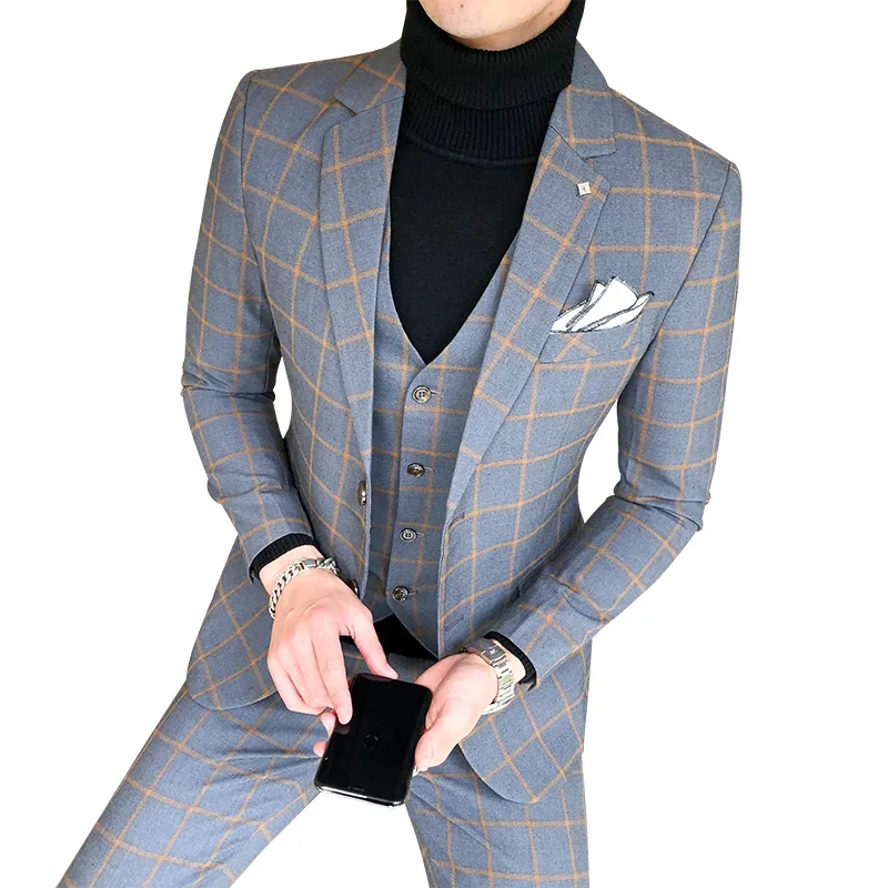 Men Formal Wear Wedding - Blazer and Vest and Pants /