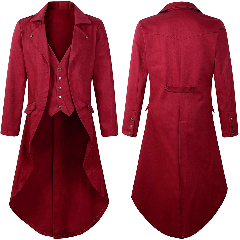 Victorian Men'S Formal Wear - Mens Steampunk Gothic Victorian Tailcoat Trench