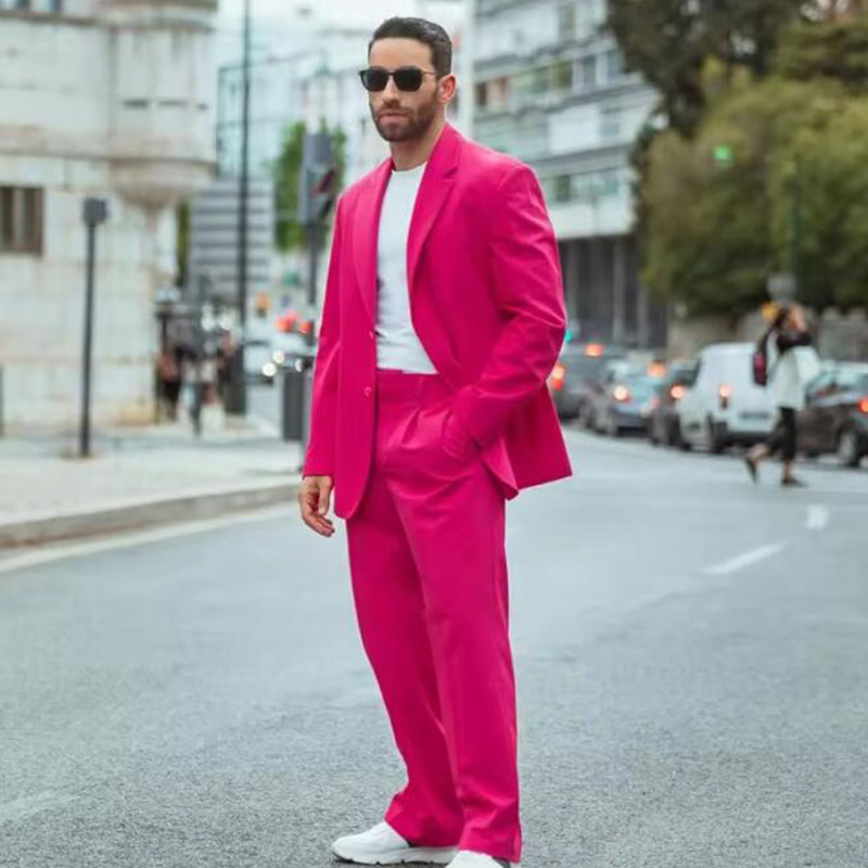 Men Formal Wear Wedding - Latest Design Fuchsia Men Suits 2