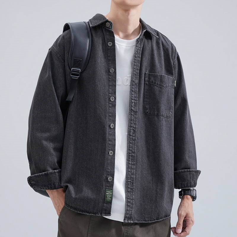 Men Formal Wear Coat - Denim Shirt Men's Long Sleeve 2025