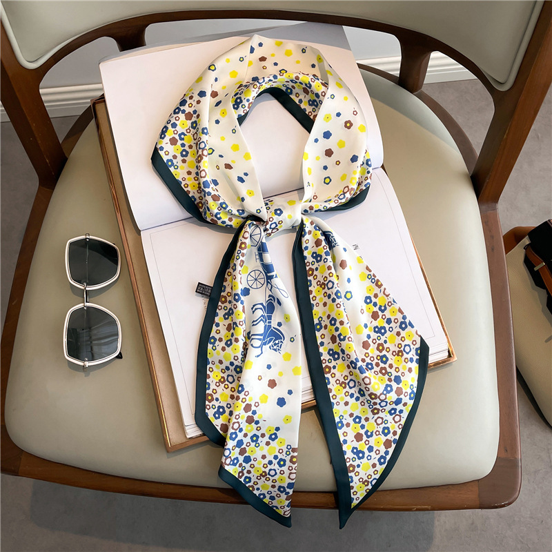 Silk Tie Woven - Fashion Print Long Silk Scarf For