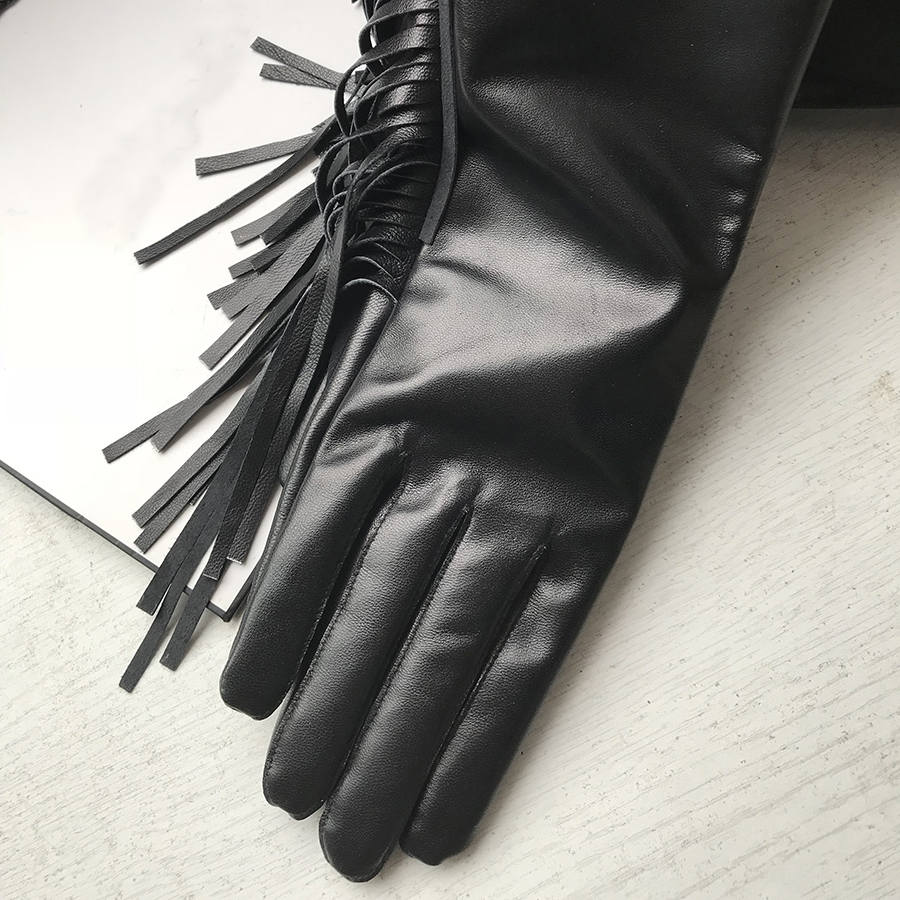Formal Glove Leather - Women's Long Gloves Fringe Tassel Arms