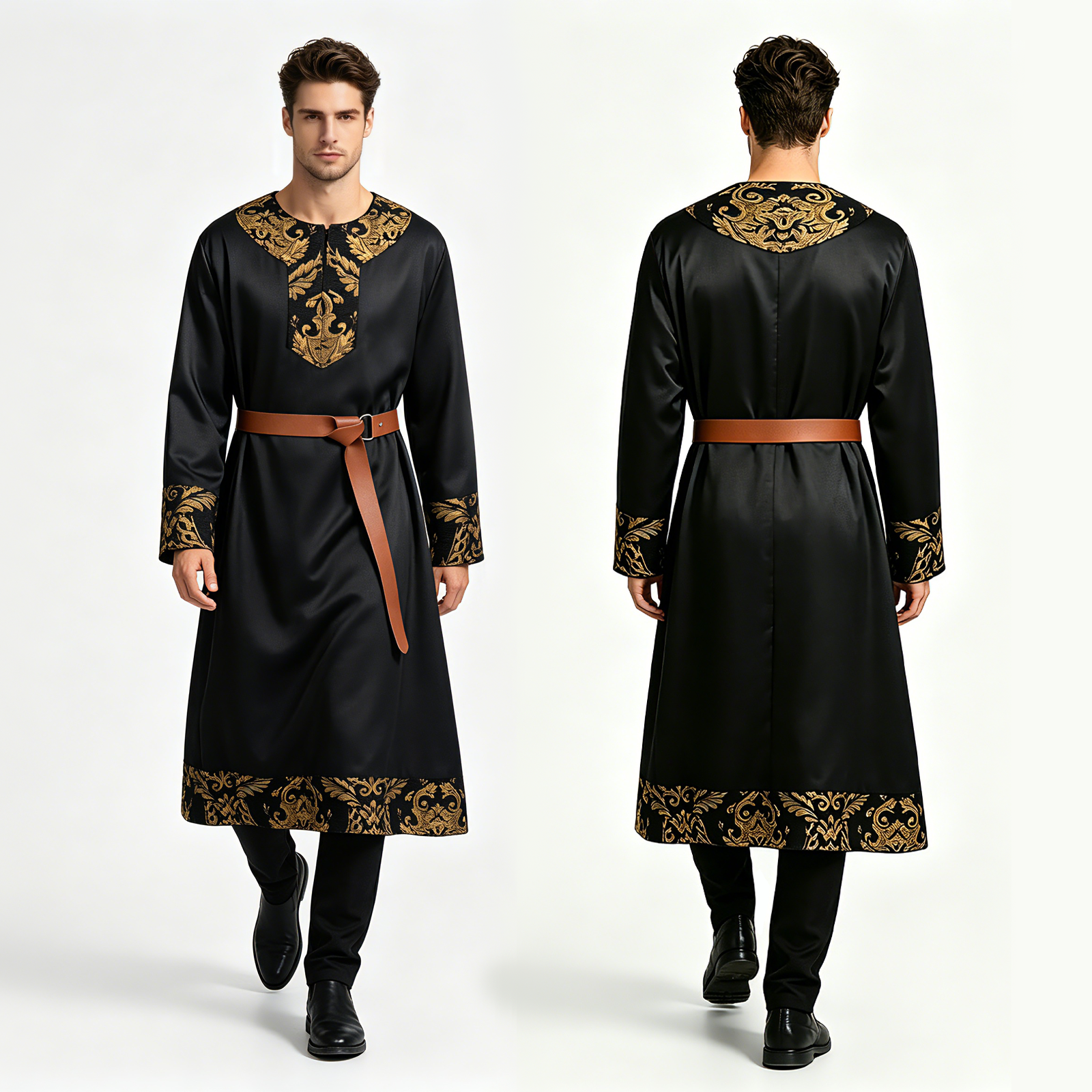 Men Formal Wear Coat - Men's Medieval Renaissance Tunic Robe, Vintage