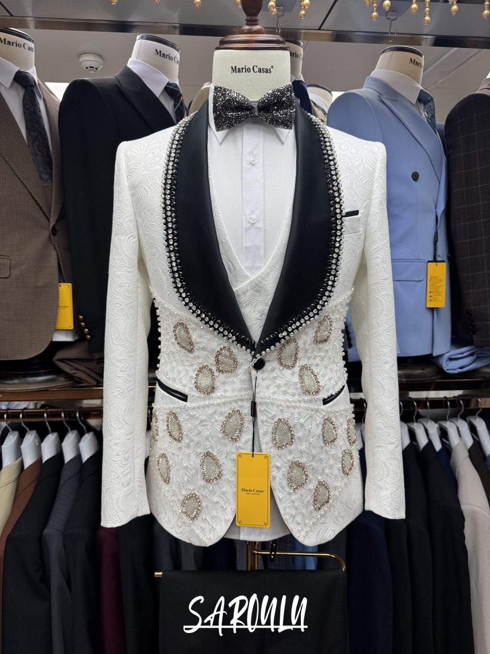 Richly Pearls Beaded Men Suit  - Men Formal Wear Sale recension och pris