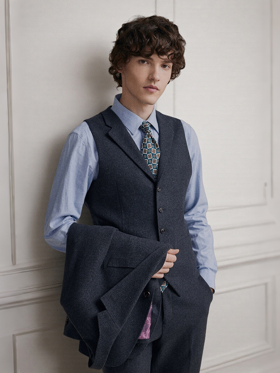 Premium Grey 55% Wool Men's Su - Men'S Formal Wear Attire recension och pris