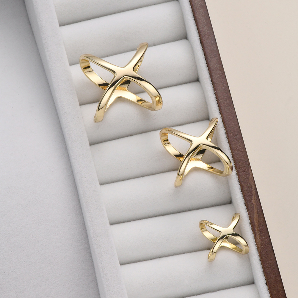 3pcs X Shaped Alloy Scarf Ring - Silk Tie Woven recension och pris