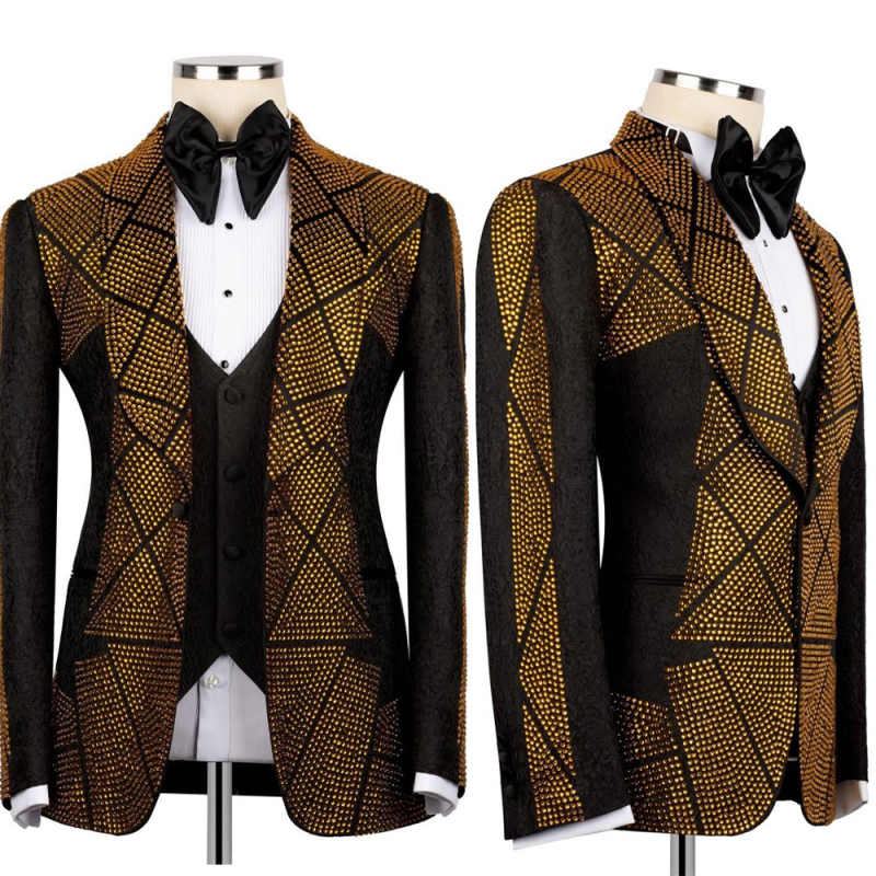 Gold Beads Men Suit Attire For - Men'S Formal Wear Attire recension och pris