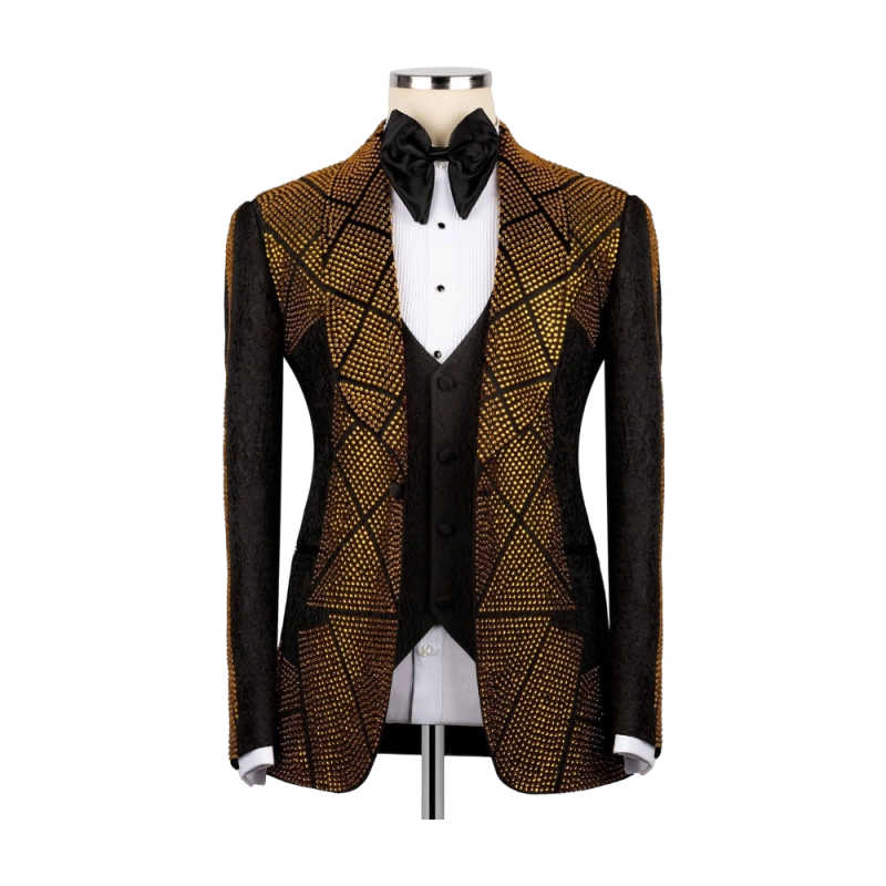 Gold Beads Men Suit Attire For - Men'S Formal Wear Attire recension och pris
