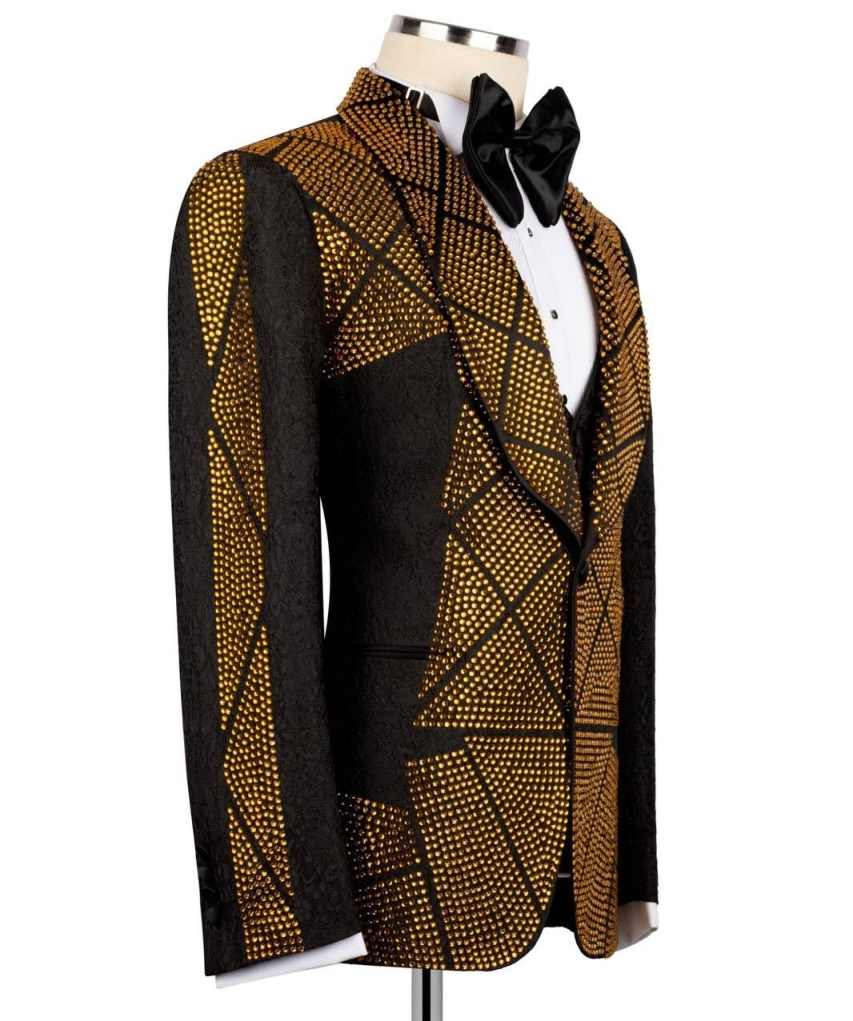 Gold Beads Men Suit Attire For - Men'S Formal Wear Attire recension och pris