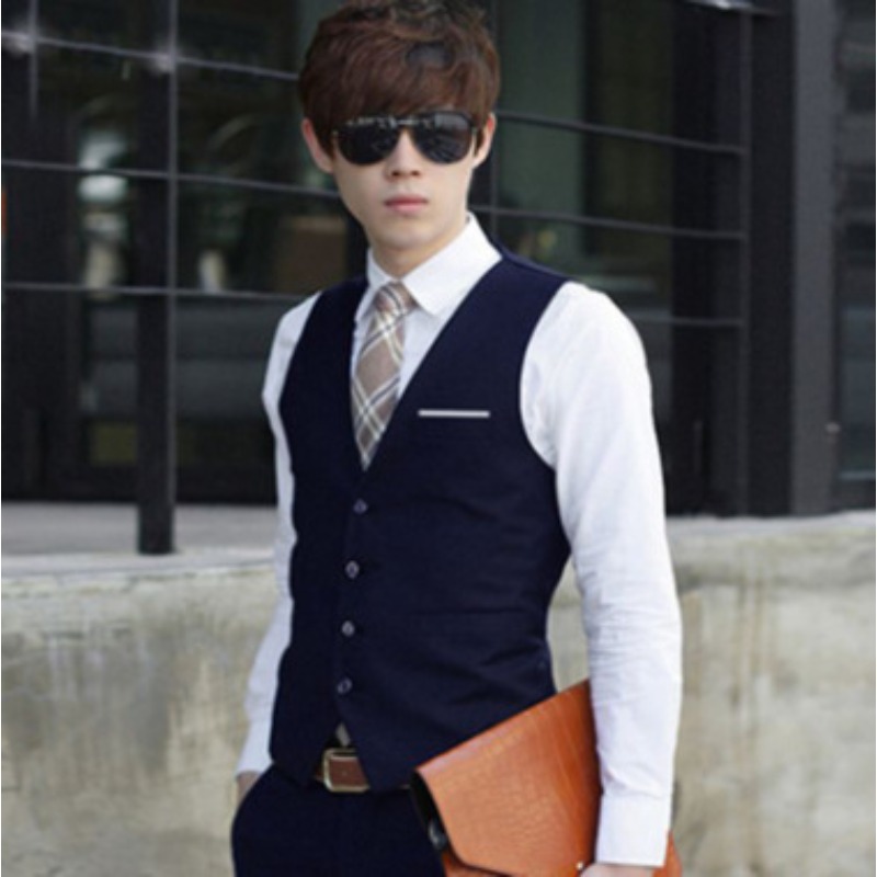 Men British Slim Fit Suit Vest - Elegant Formal Men'S Wear recension och pris