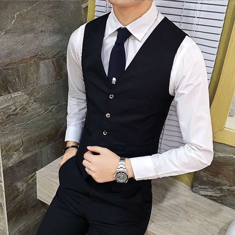 Men British Slim Fit Suit Vest - Elegant Formal Men'S Wear recension och pris