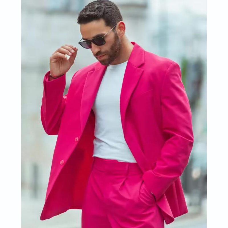 Latest Design Fuchsia Men Suit - Men Formal Wear Wedding recension och pris