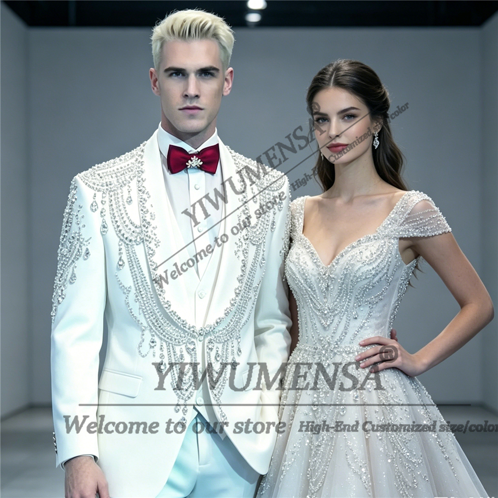 Male Fashion Beading Crystals  - Men'S Formal Wear Attire recension och pris