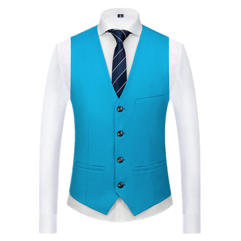 Pure Color Formal Suit Vest Bl - Men Formal Wear Wedding recension och pris