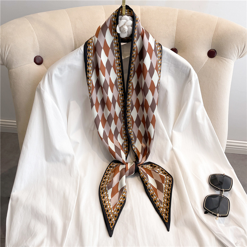Fashion Print Long Silk Scarf  - Silk Tie Woven recension och pris