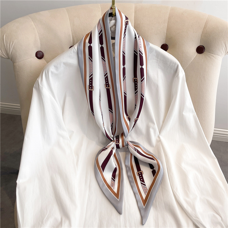 Fashion Print Long Silk Scarf  - Silk Tie Woven recension och pris