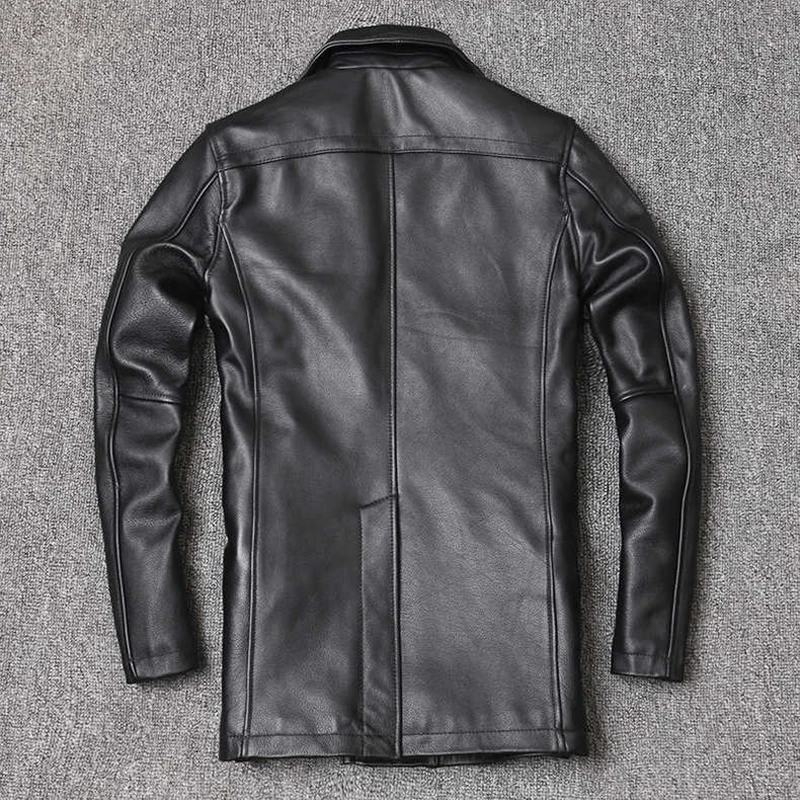Genuine Leather Jacket Men's T - Men Formal Wear Coat recension och pris