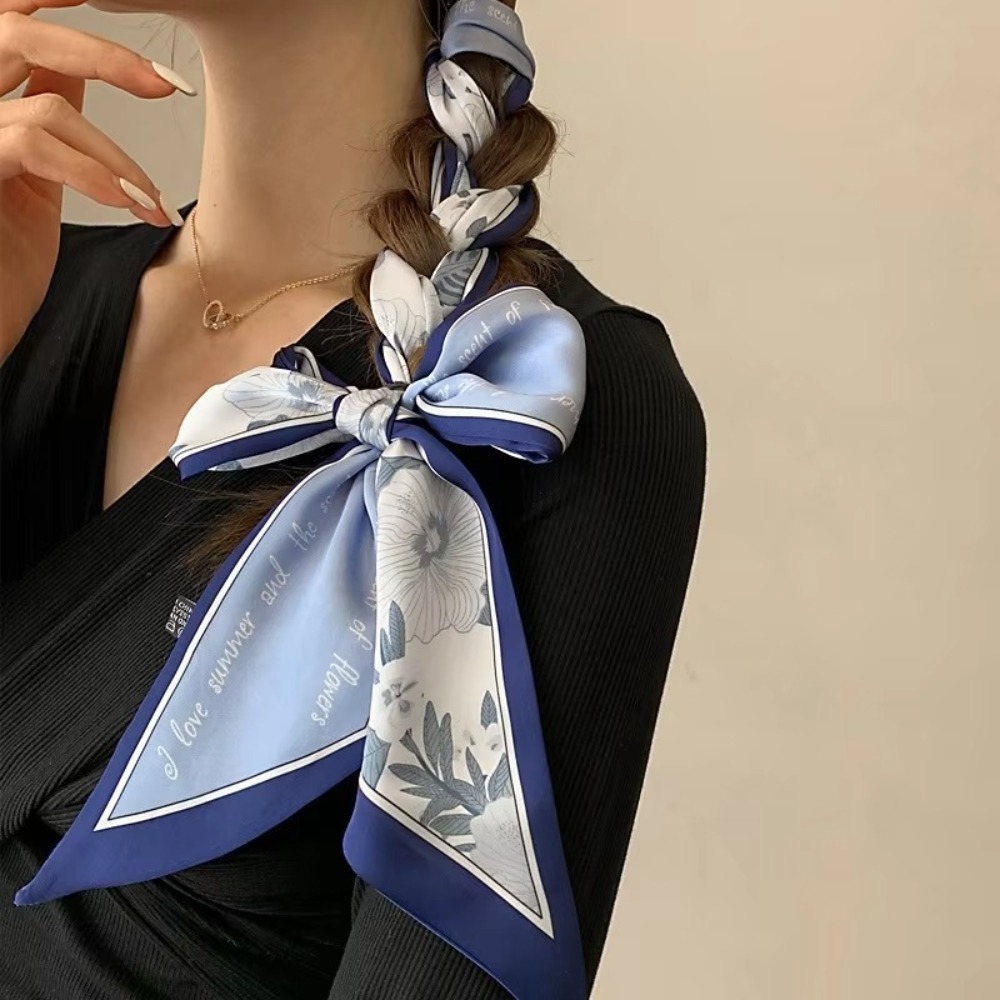 Summer Floral Silk Satin Scarf - Silk Tie Woven recension och pris