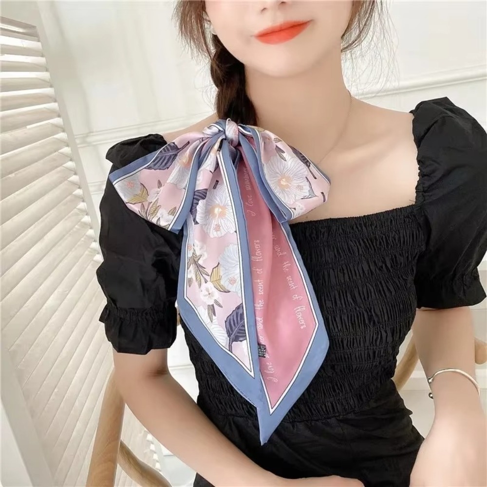 Summer Floral Silk Satin Scarf - Silk Tie Woven recension och pris