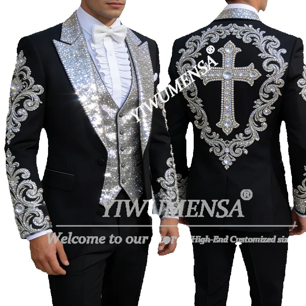 Luxury Men's Suit Sparkly Bead - Men'S Formal Wear Attire recension och pris