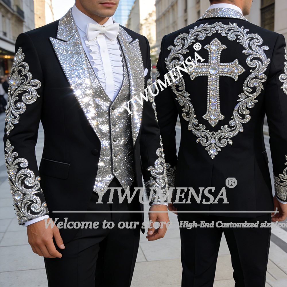 Luxury Men's Suit Sparkly Bead - Men'S Formal Wear Attire recension och pris