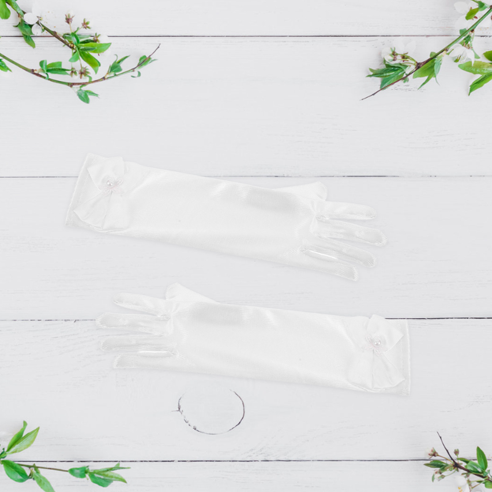 2Pcs Elegant Bowknot Girls Dre - Formal Glove Leather recension och pris