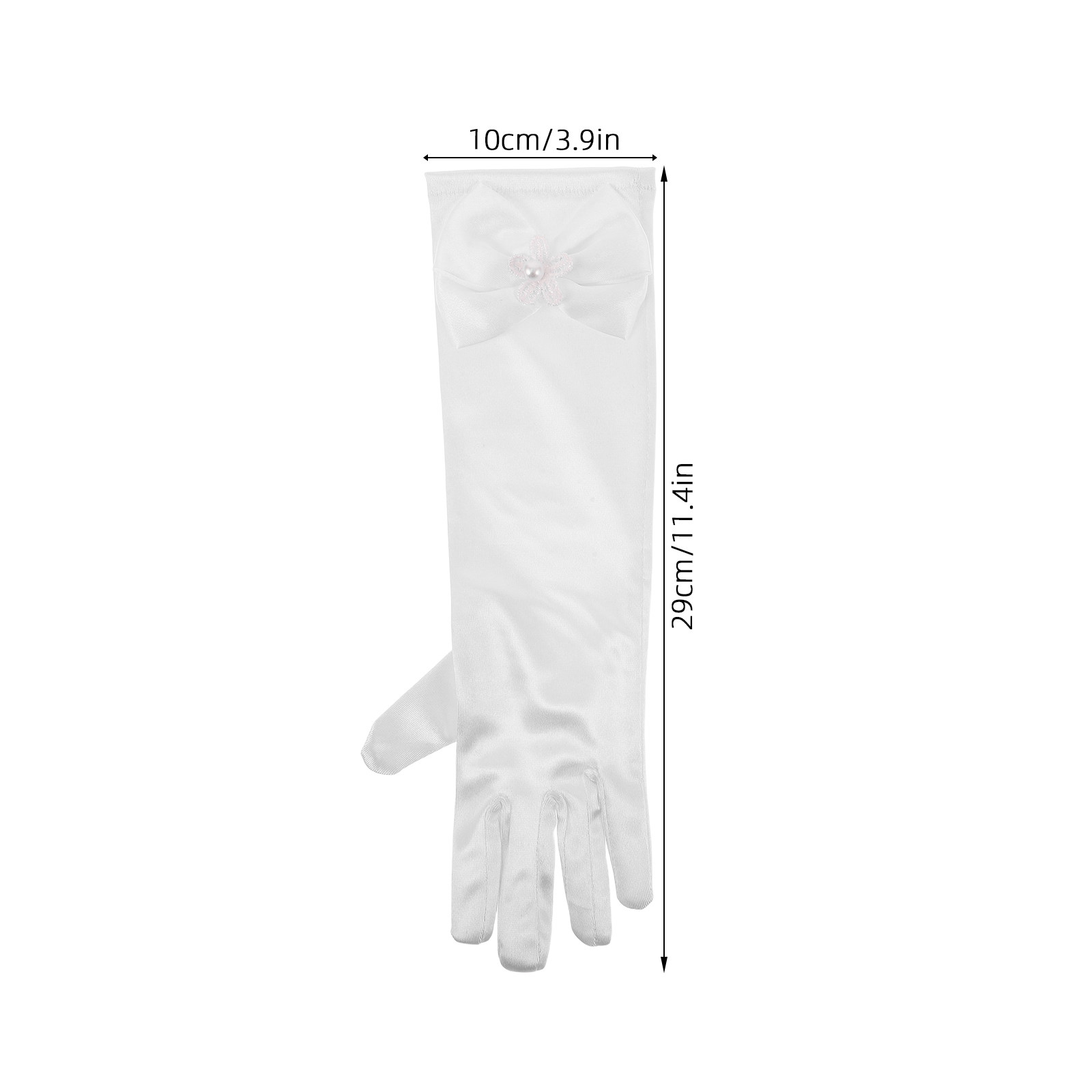 2Pcs Elegant Bowknot Girls Dre - Formal Glove Leather recension och pris
