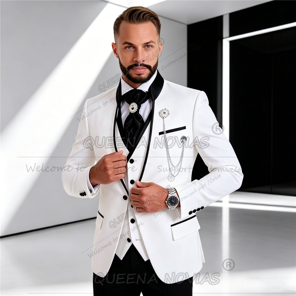 Elegant White Suit Men 3 Piece - Men'S Formal Wear Attire recension och pris