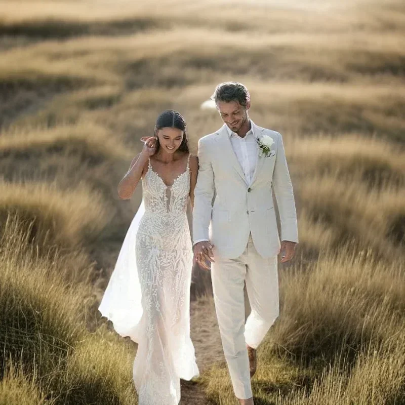 Linen Wedding Tuxedo For Men S - Men'S Formal Wear Attire recension och pris