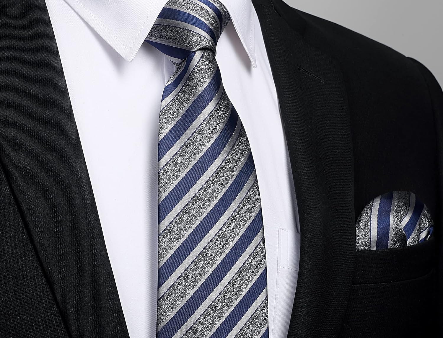 Men's Stripe Tie & Pocket Squa - Mens Formal recension och pris
