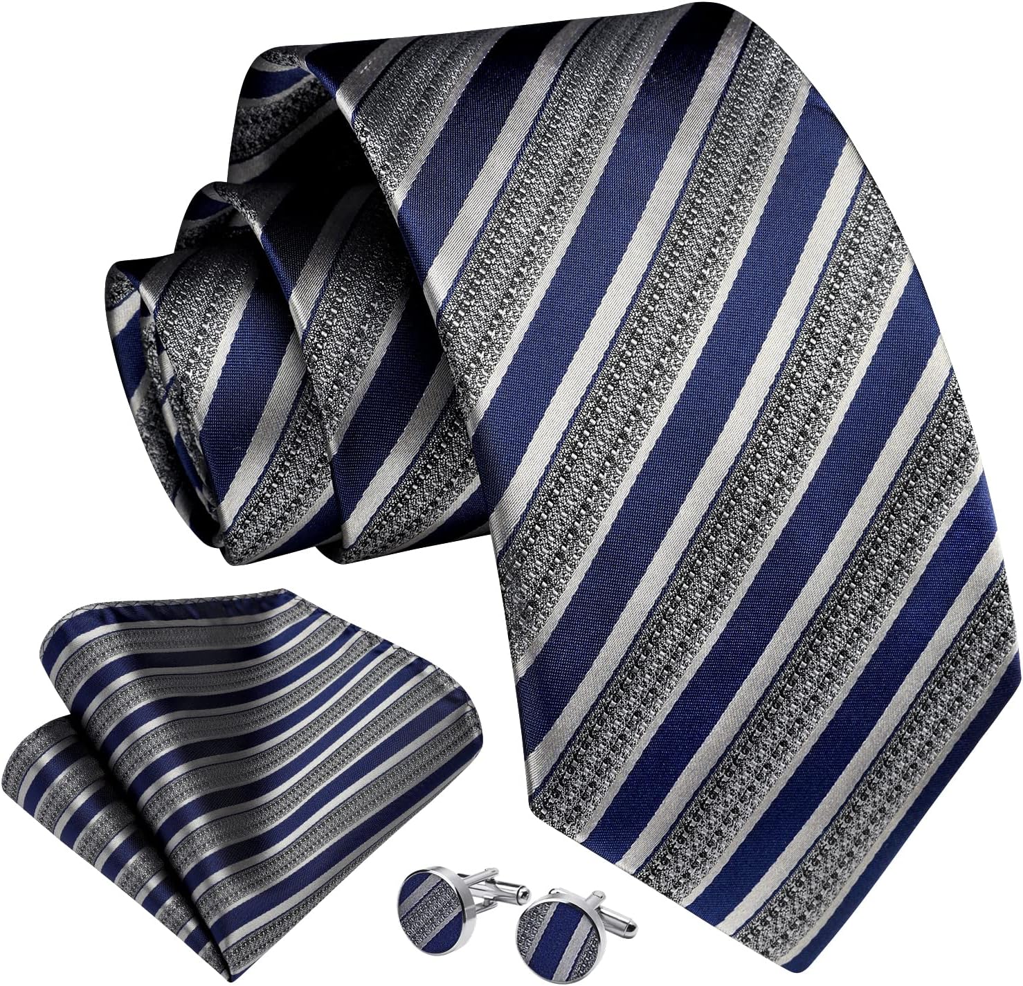 Men's Stripe Tie & Pocket Squa - Mens Formal recension och pris