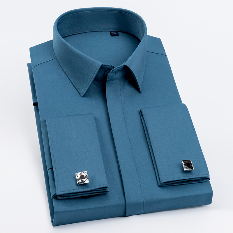 Men's French cufflinks shirt,  - High End Men'S Formal Wear recension och pris