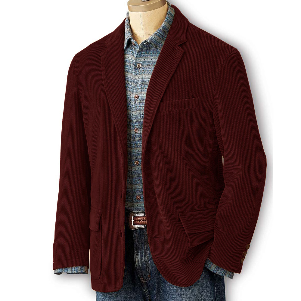Mens Corduroy Blazer Suit Jack - Men Formal Wear Without Suit recension och pris