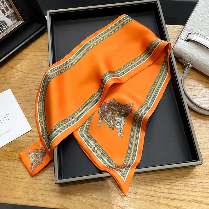 Retro Print Skinny Silk Scarfs - Silk Tie Woven recension och pris