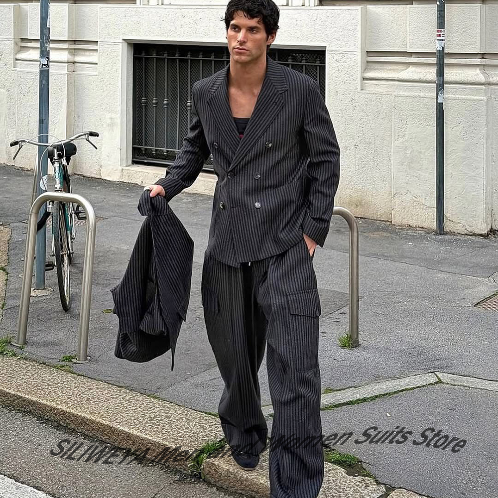 Elegant Man Suit Pinstripe Dou - Elegant Formal Men'S Wear recension och pris