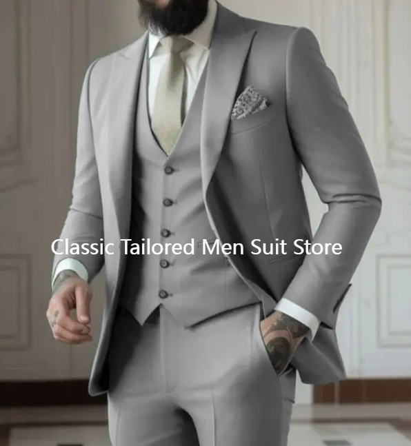 Sage Green Men's Slim Fit 3 Pi - Men Formal Wear Wedding recension och pris