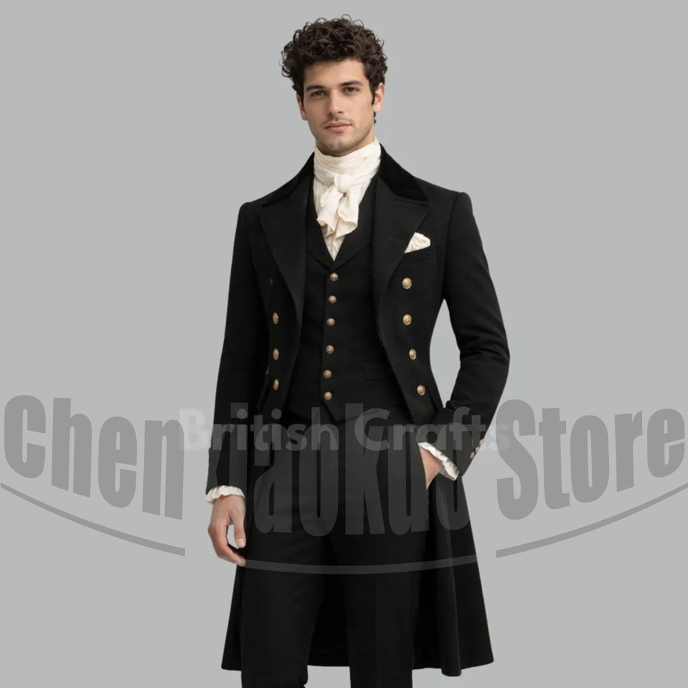 Black Men Victorian Tailcoat 3 - Victorian Men'S Formal Wear recension och pris