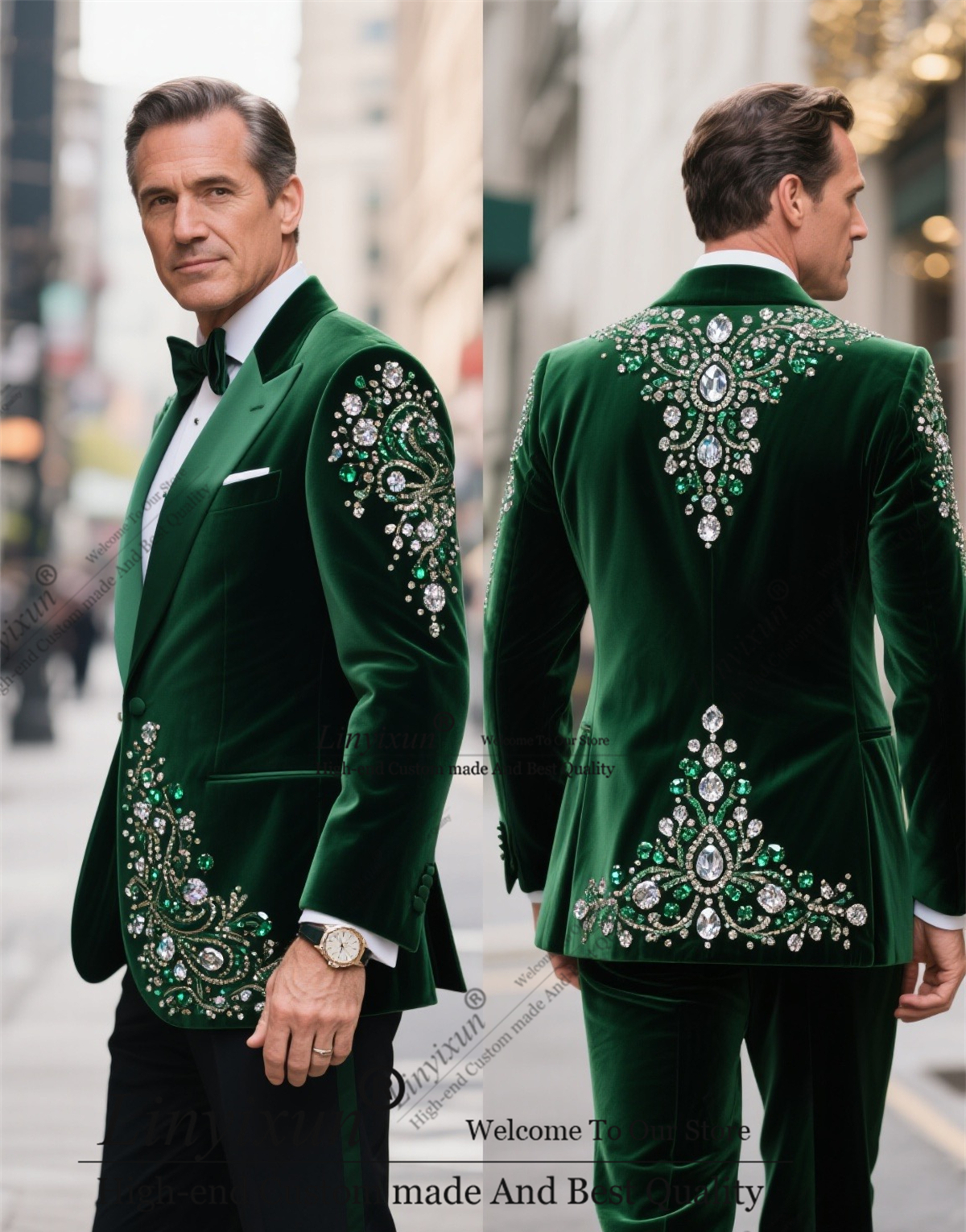 High-end Luxury Diamond Men Su - High End Men'S Formal Wear recension och pris