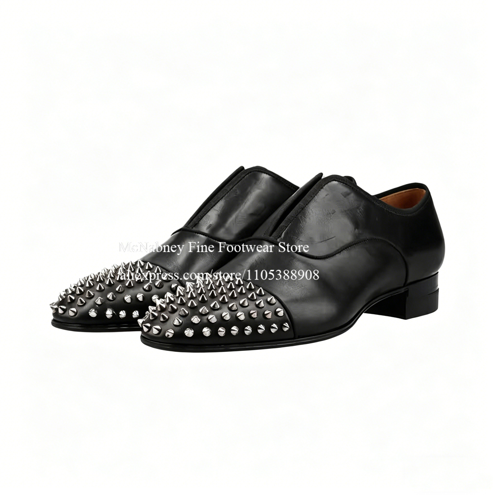 Spike Studs Leather Dress Shoe - Men Formal Wear Wedding recension och pris