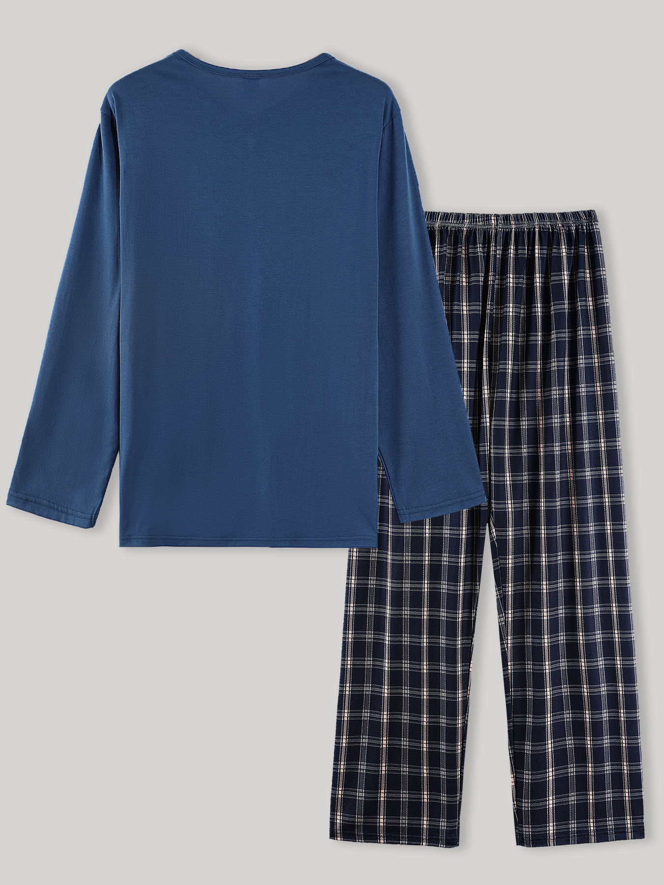 Men's Spring Autumn Blue Henry - Mens Formal recension och pris