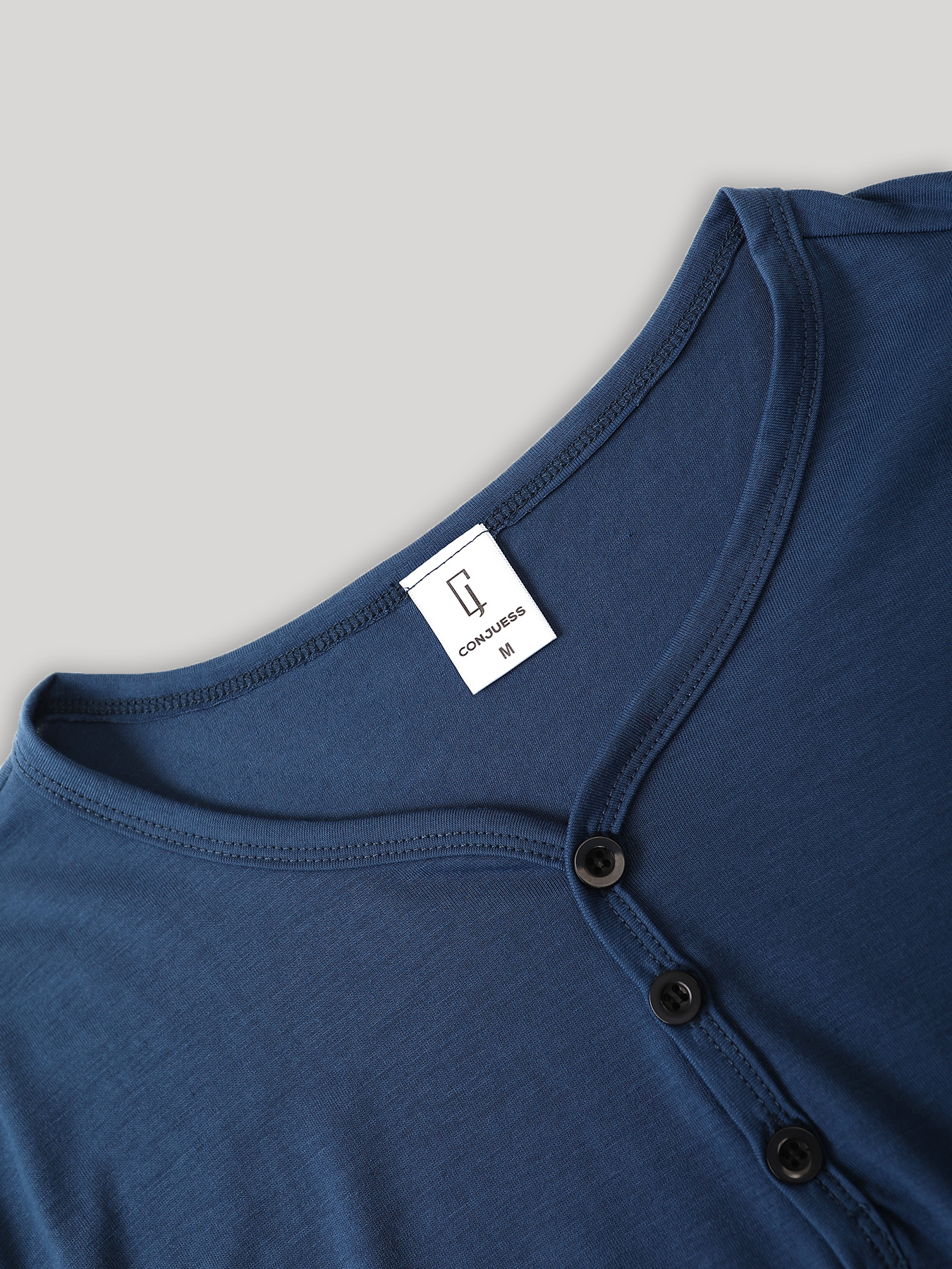 Men's Spring Autumn Blue Henry - Mens Formal recension och pris