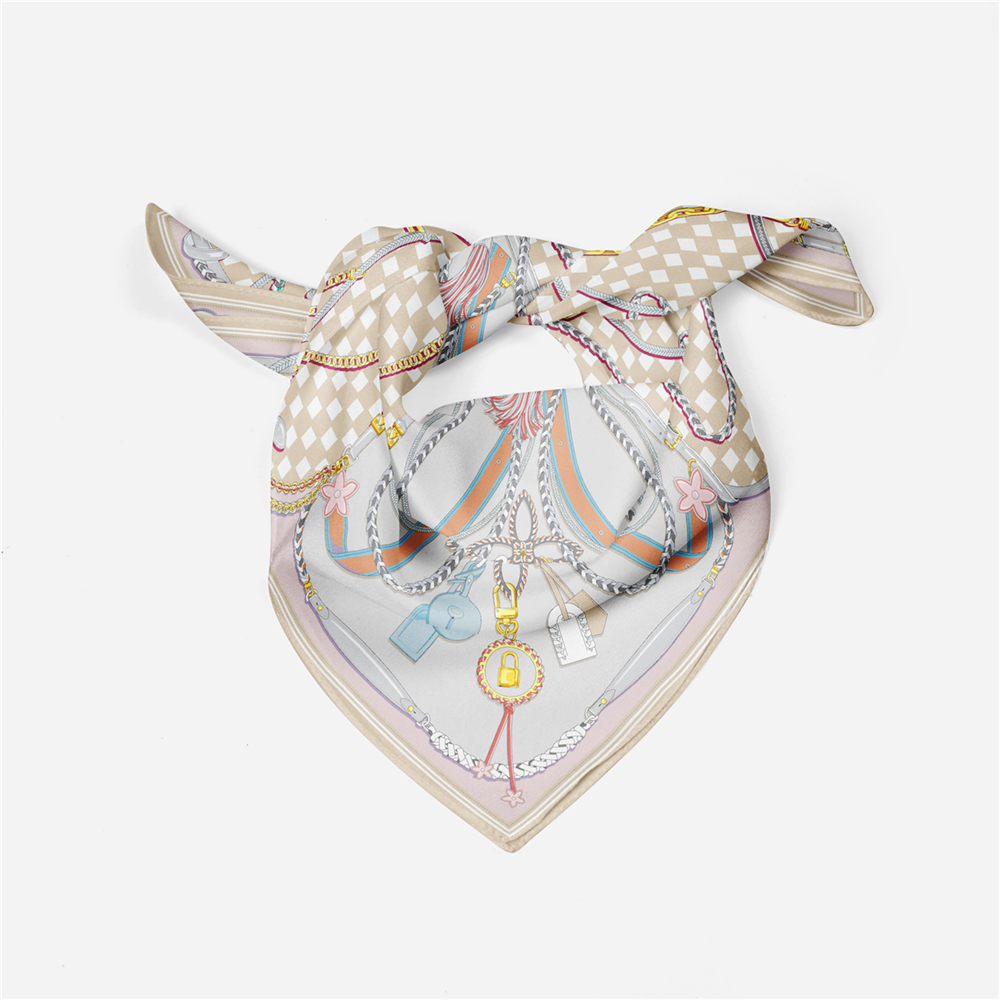 Twill Silk Scarf Woman Digital - Silk Tie Woven recension och pris