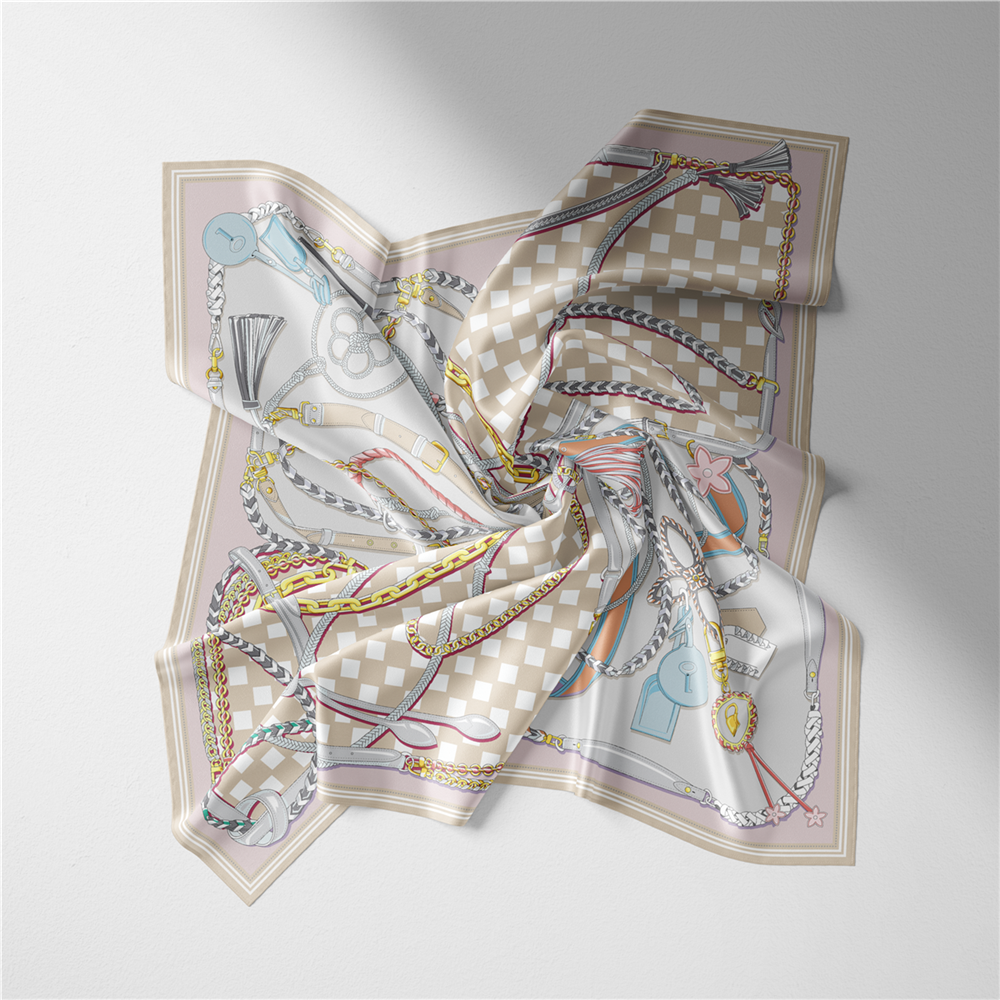 Twill Silk Scarf Woman Digital - Silk Tie Woven recension och pris