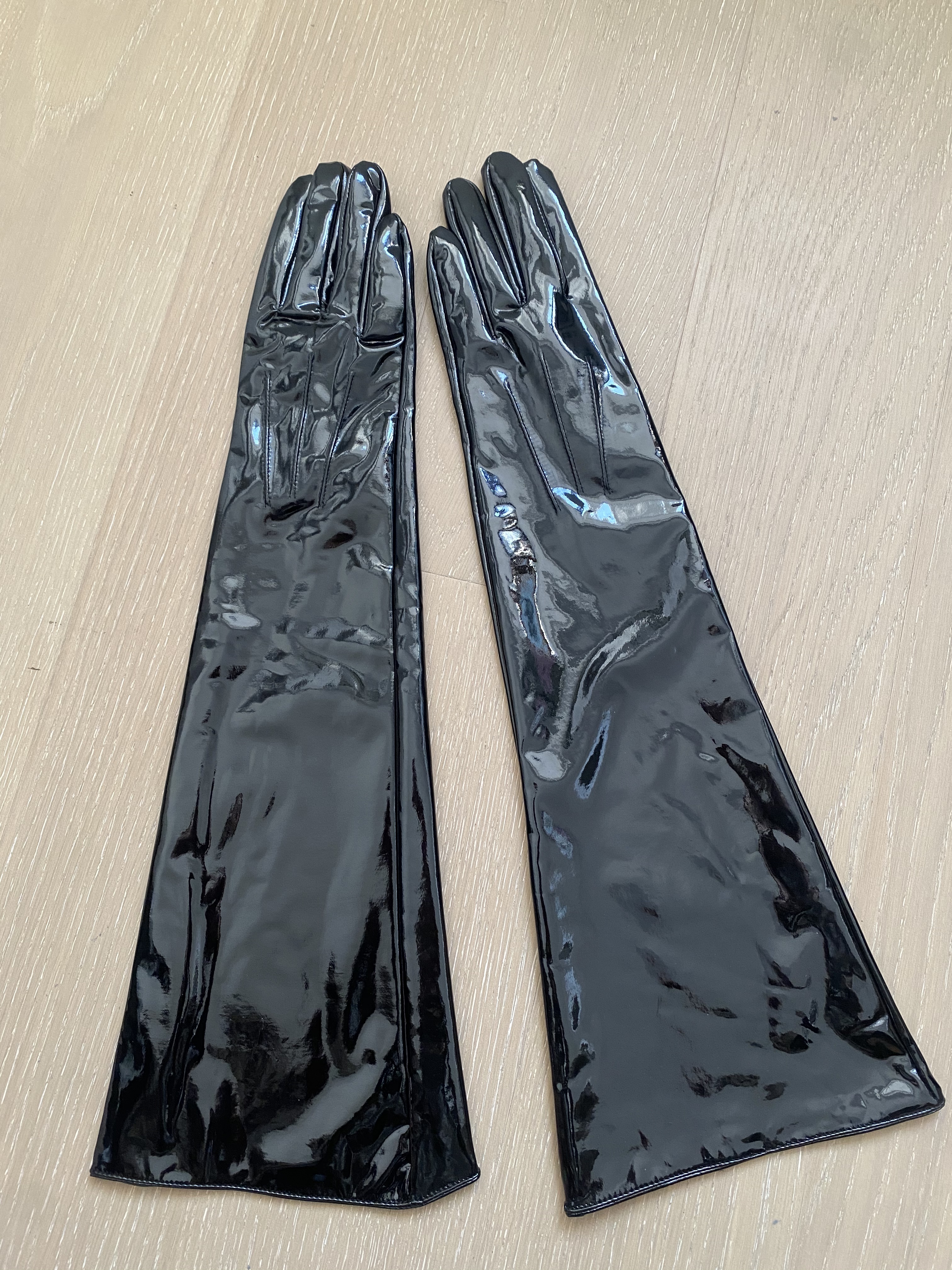 Women's Fashion Patent Black P - Formal Glove Leather recension och pris