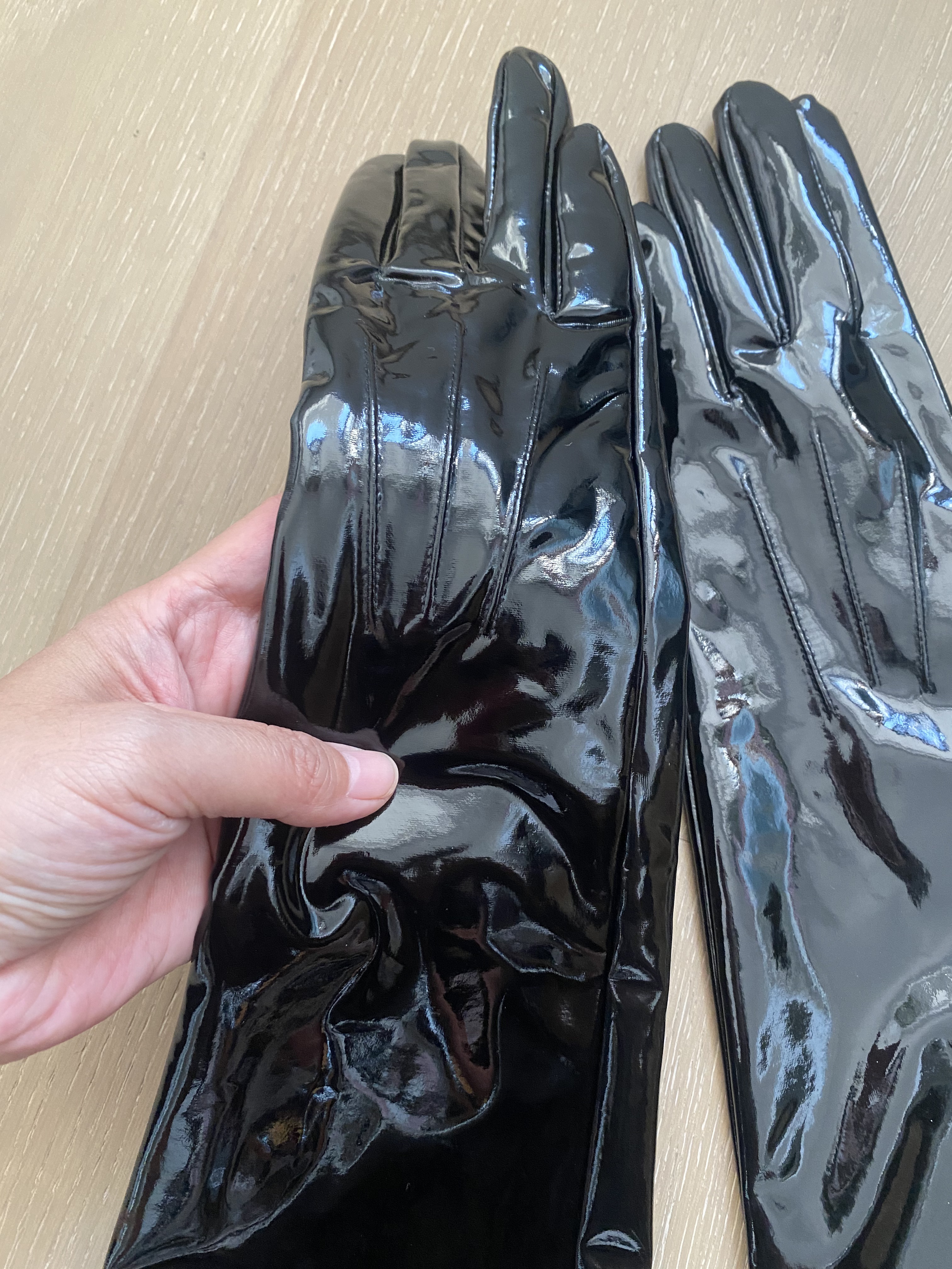 Women's Fashion Patent Black P - Formal Glove Leather recension och pris
