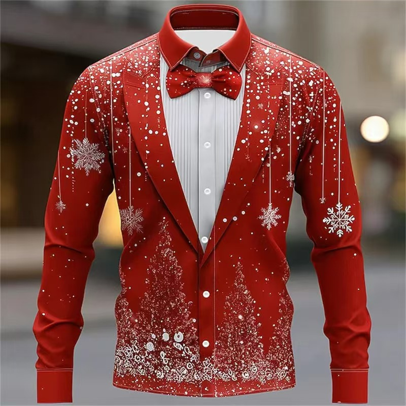 2025 Men's Christmas Snowflake - Men'S Formal Wear Attire recension och pris