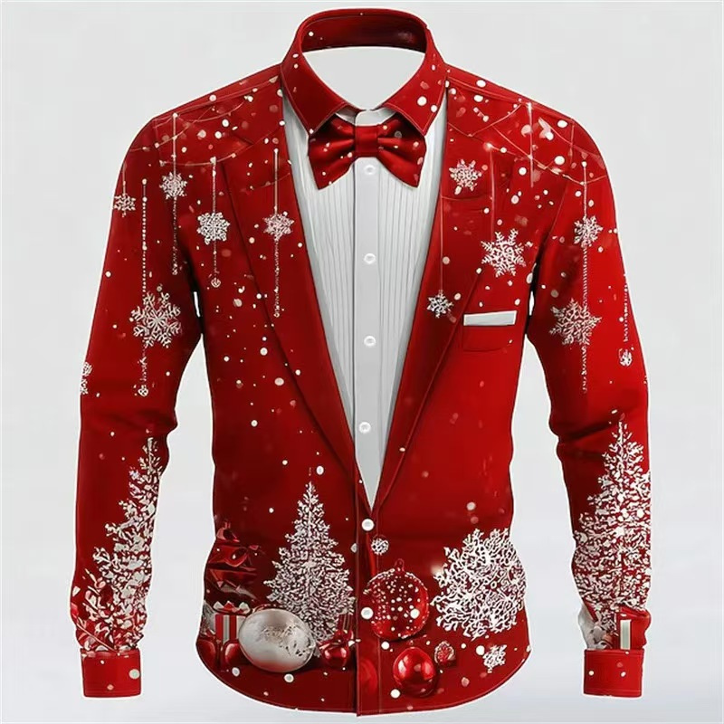 2025 Men's Christmas Snowflake - Men'S Formal Wear Attire recension och pris