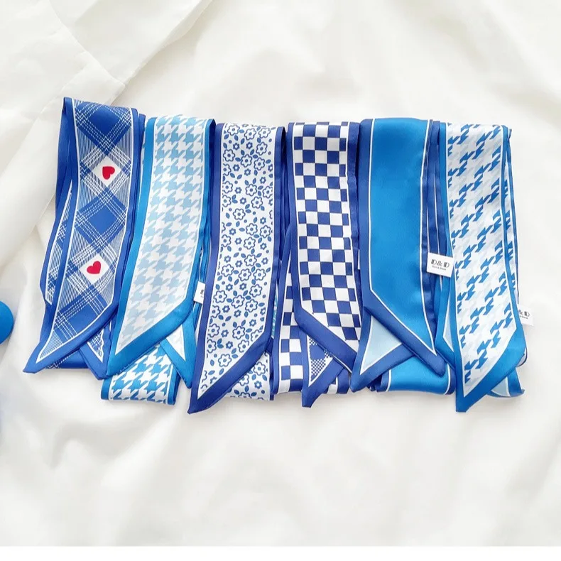 Klein blue silk scarf new chec - Silk Tie Woven recension och pris