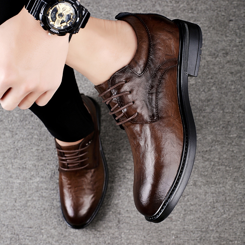 Leather Casual Elevator Shoes  - Mens Formal recension och pris